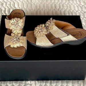 New Italian Gold Sandals